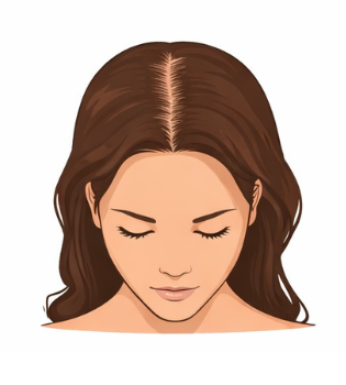 Medium hair loss (Female Stage 2)